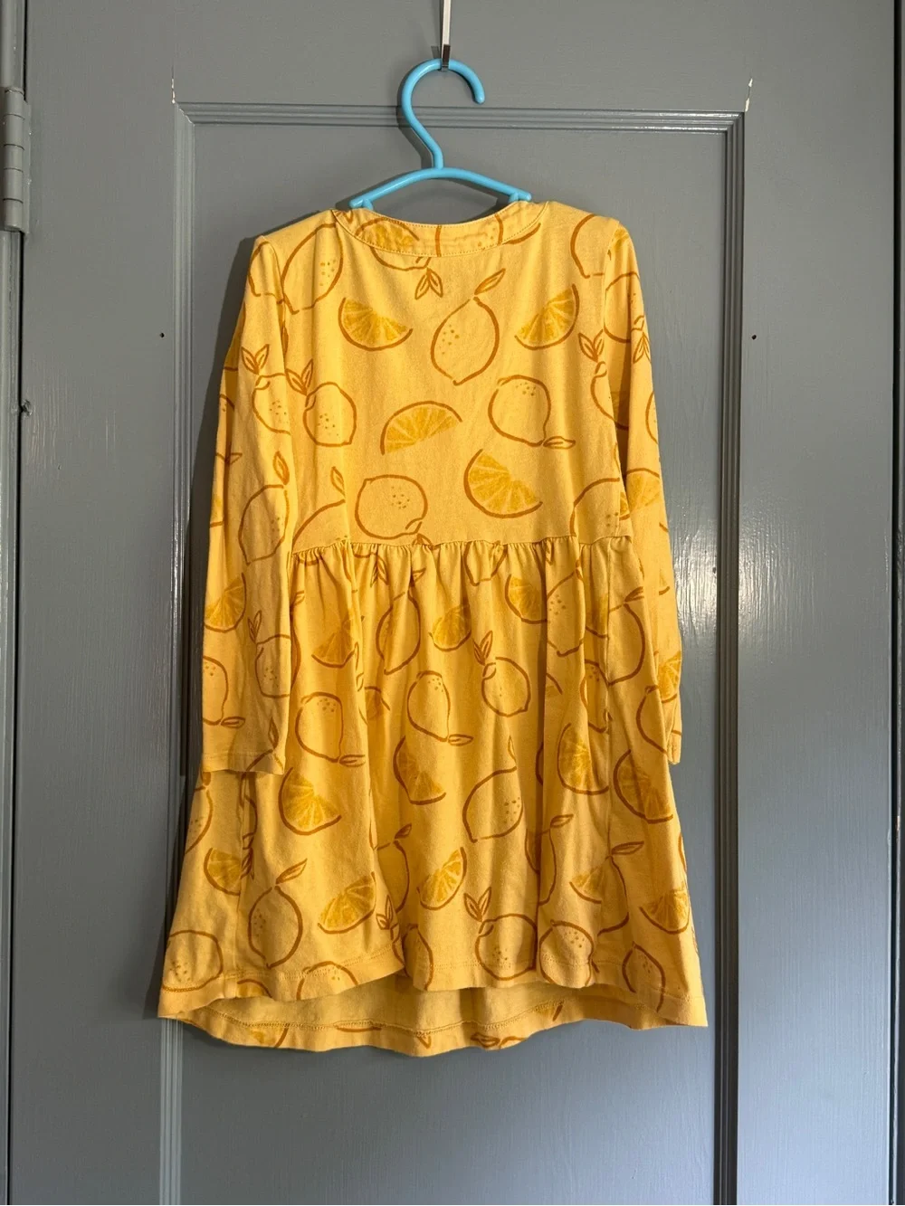 Carter's Yellow Lemon Print Long Sleeve Dress